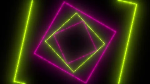 Loop motion graphic background. tunnel effect of blurred squares Stock Footage 303264786