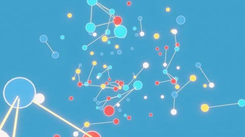 Loop Motion Graphics Background, Colorful Plexus Effect, Video Background Stock Footage 232386243