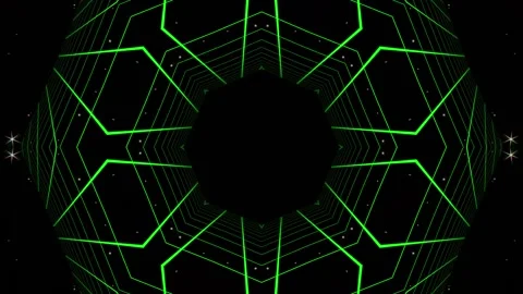 Loop motion green color lights are moving and glowing Stock Footage 165109021