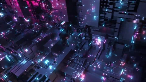 Loop motion lights are glowing Stock Footage 161927017