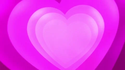 Loop motion love pink hearts are moving and glowing Stock-Footage 160575072