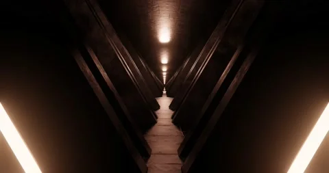 Loop motion of metal corridor. Stock Footage 162175108
