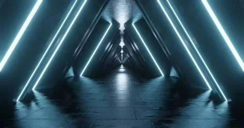 Loop motion of metal corridor. Stock Footage 162175121