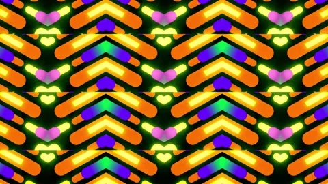 Loop motion neon lighting moving in geometric shape 스톡 동영상 161111076