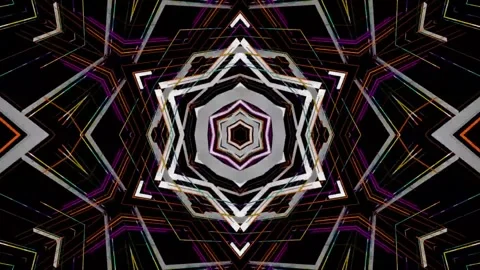 Loop motion neon lights which are moving like stars Video stock 161499249