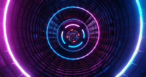 Loop motion of neon tunnel. Stock Footage 160646544