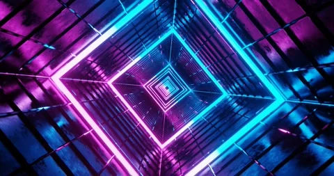 Loop motion of neon tunnel. Stock Footage 160646546