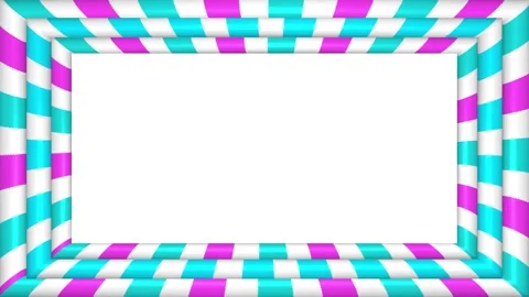 Loop motion pink and white frame borders are moving with seamless white back 스톡 동영상 160574428