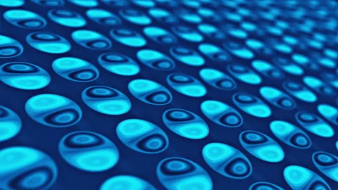 Loop motion small electronic blue circles endless pattern Stock Footage 140579054