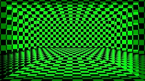 Loop motion squares shape green stage lights are moving and glowing Stock-Footage 164810334