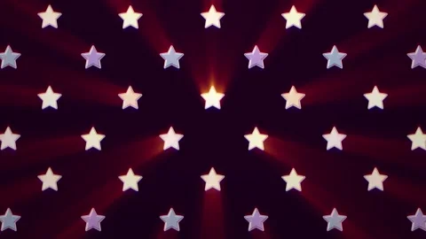 Loop motion stars are glowing and blinking in pattern Stock-Footage 160575084