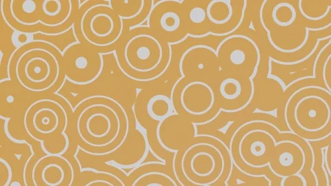 Loop motion white  geometric circle with seamless orange Background abstract Stock-Footage 165393668