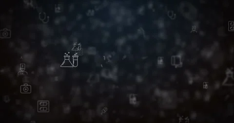 Loop moved medicine icons background Stock Footage 89886042