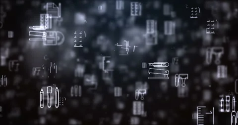 Loop moved office icons 動画素材 85956404