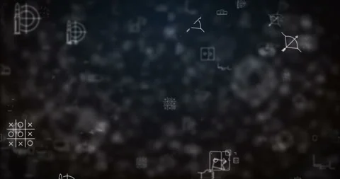 Loop moved video game icons background Stock Footage 89048480