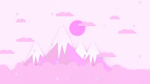 Loop movement of 3d graphic background, illustration paper cut for Christmas and Stock Footage 121678693