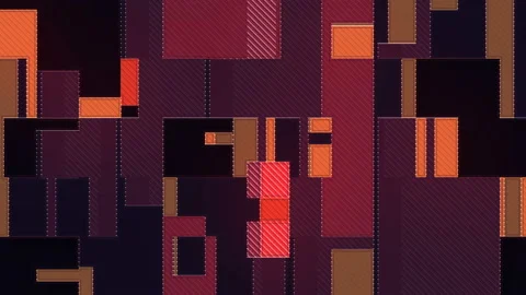 Loop movement flat rectangular shapes. Abstract pattern animation. 3d render 4K Stock Footage 122299808