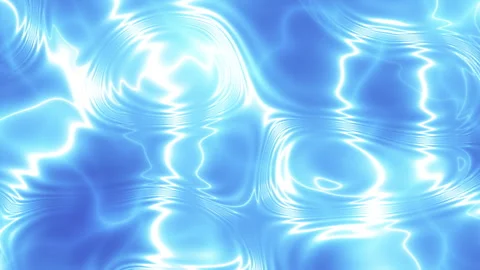 Loop moving animation of sunlit wave ripples flowing across a vivid blue water Stock Footage 337324112