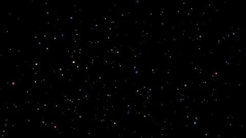A loop of moving colored dots on a black background. Stock Footage 276102140