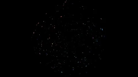 A loop of moving colored dots on a black background. Stock Footage 276102188