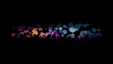 A loop of moving colored dots on a black background. Stock Footage 276102222