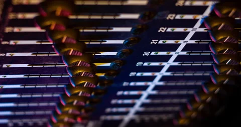 Loop moving dmx faders 4K ProRes422HQ Stock Footage 143447756
