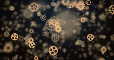 Loop moving gears background Stock Footage 100489262