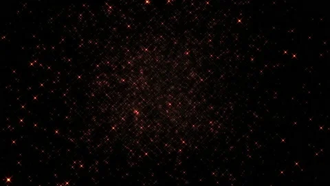 Loop moving many glow orange stars particles. Stock Footage 195969235