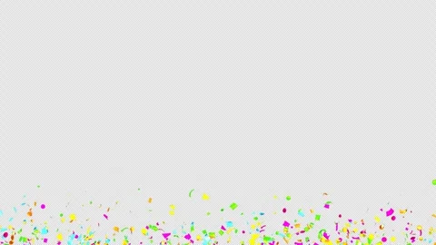 Loop Multi-colored Confetti flying on Alpha channel. Stock Footage 279909600