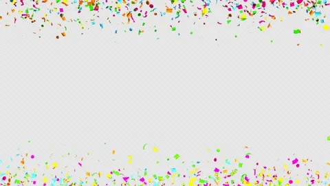 Loop Multi-colored Confetti flying on Alpha channel. Stock Footage 279909882