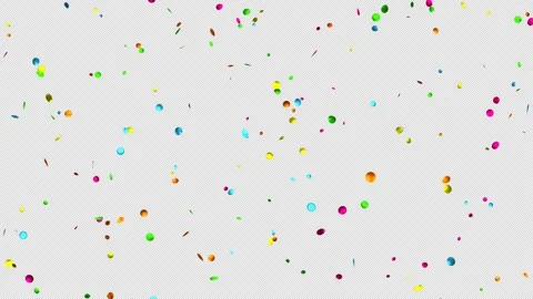 Loop Multi-colored Confetti flying on Alpha channel. Stock Footage 279909977