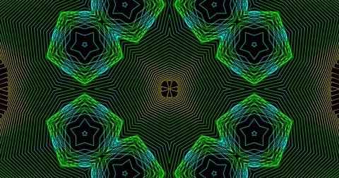 Loop of Multicolor Futuristic Techno Lines Symmetrical Tech Pattern Motion Stock Footage 165960357