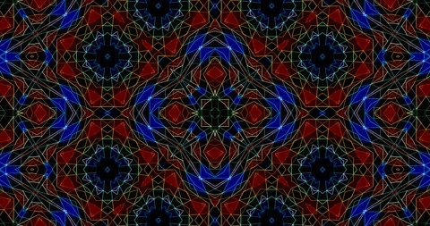 Loop Multicolored Geometric Square Pixel Geometric Pattern Animation Background Stock Footage 166490556