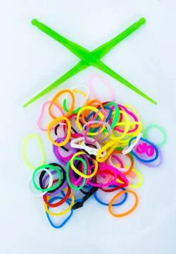 Loop needles and loops Stock Photos