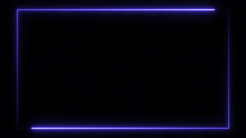 Loop neon shiny border frame modern graphic illustration effect Stock Footage 202239572