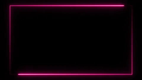 Loop neon shiny border frame modern graphic illustration effect Video stock 202239671
