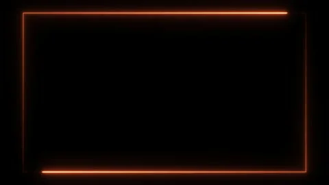 Loop neon shiny border frame modern graphic illustration effect Stock Footage 202239743