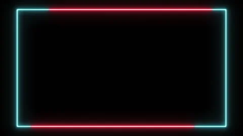 Loop neon shiny border frame modern graphic illustration effect Video stock 202240457