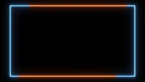 Loop neon shiny border frame modern graphic illustration effect Video stock 202241287
