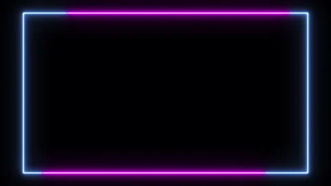 Loop neon shiny border frame modern graphic illustration effect Stock Footage 202244911