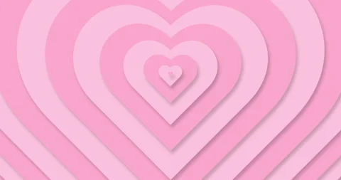 Loop optical illusion heart background. Moving hypnotic heart pattern in fast Stock Footage 261544317