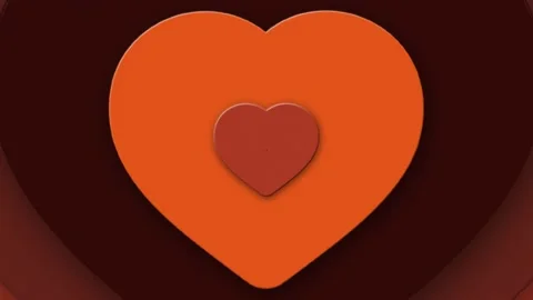 Loop Optical Illusion Heart Background Moving Hypnotic Heart Pattern Stock Footage 264894557