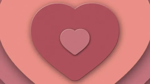 Loop Optical Illusion Heart Background Moving Hypnotic Heart Pattern in Fast Stock Footage 264895327