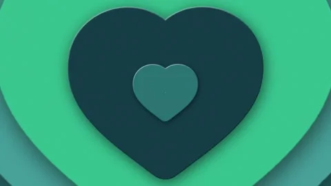 Loop Optical Illusion Heart Background Moving Hypnotic Heart Pattern in Fast Stock Footage 264898739