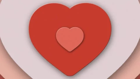Loop Optical Illusion Heart Background Moving Hypnotic Heart Pattern in Fast Stock Footage 264899531