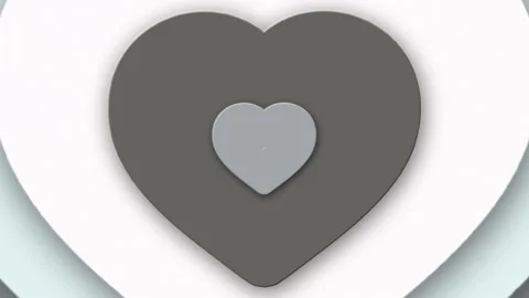 Loop Optical Illusion Heart Background Moving Hypnotic Heart Pattern in Fast Stock Footage 264899899