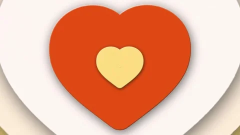 Loop Optical Illusion Heart Background Moving Hypnotic Heart Pattern in Fast Stock Footage 264899904
