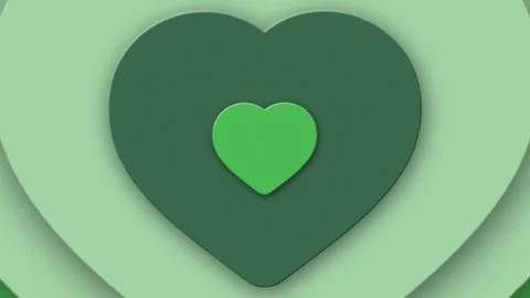 Loop Optical Illusion Heart Background Moving Hypnotic Heart Pattern in Fast Stock Footage 264899908