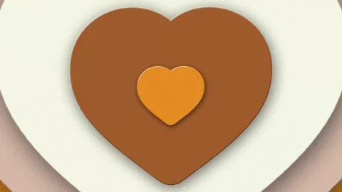 Loop Optical Illusion Heart Background Moving Hypnotic Heart Pattern in Fast Stock Footage 264899910