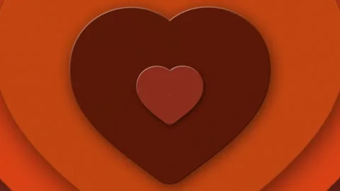Loop Optical Illusion Heart Background Moving Hypnotic Heart Pattern in Fast Stock Footage 264899916